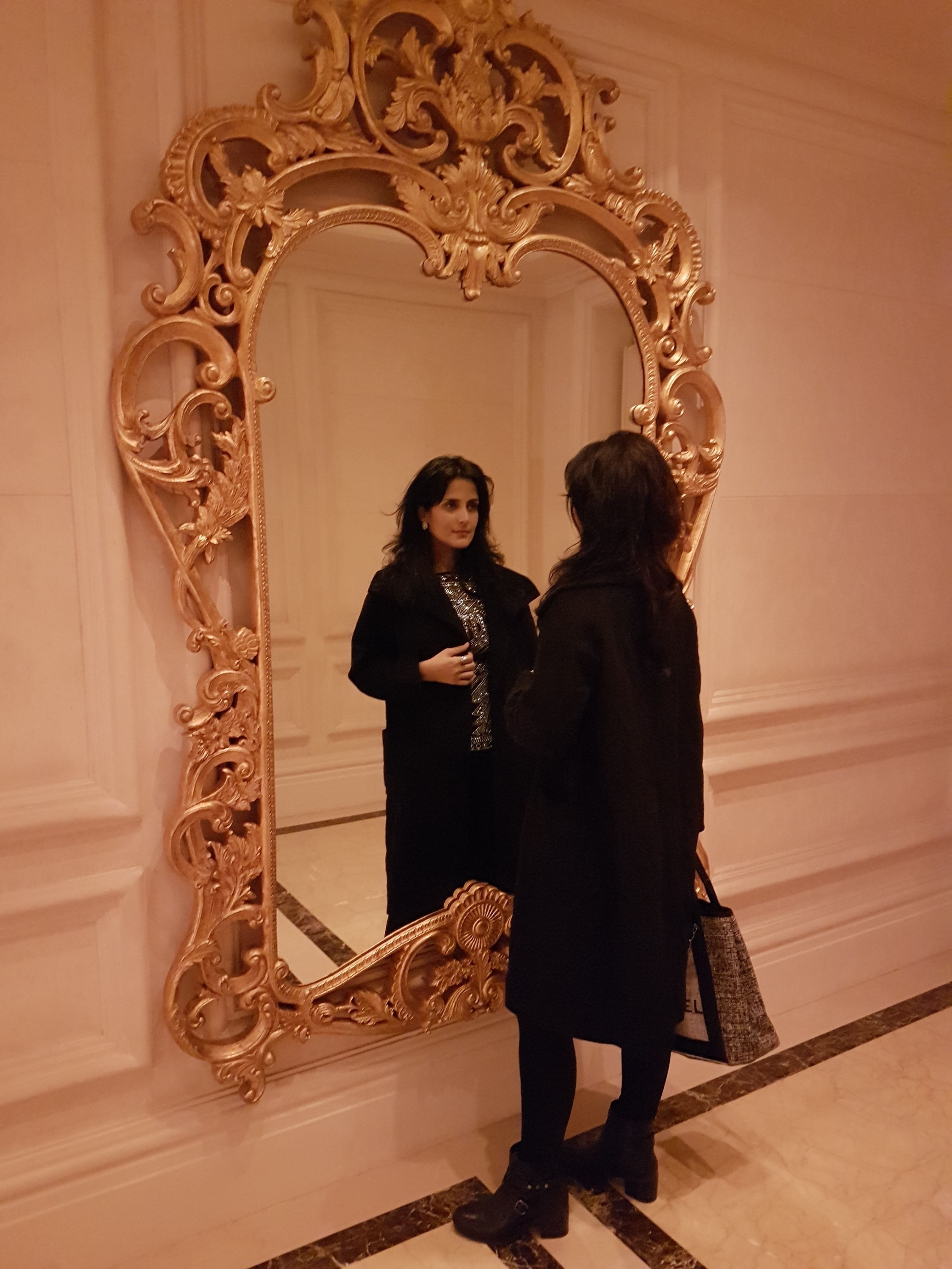 Tulip Joshi Looking in the Mirror